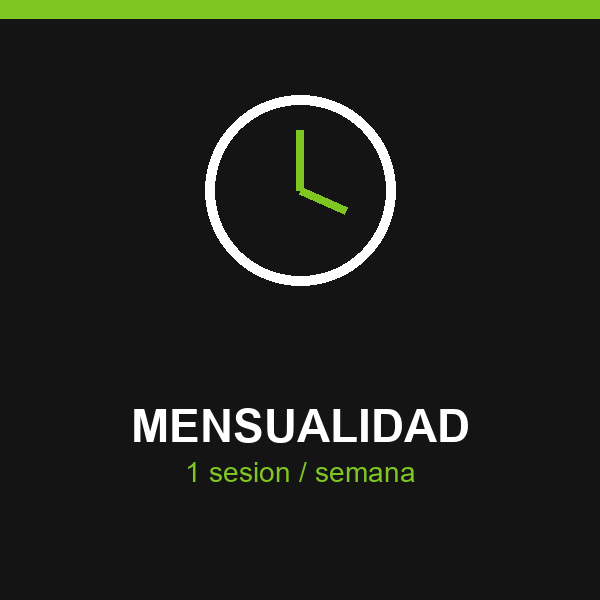Mensualidad academia — 1 sesión por semana (4 clases/mes)