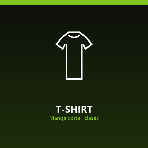 T-shirt manga corta para clases
